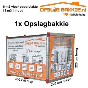 1x opslagcontainer