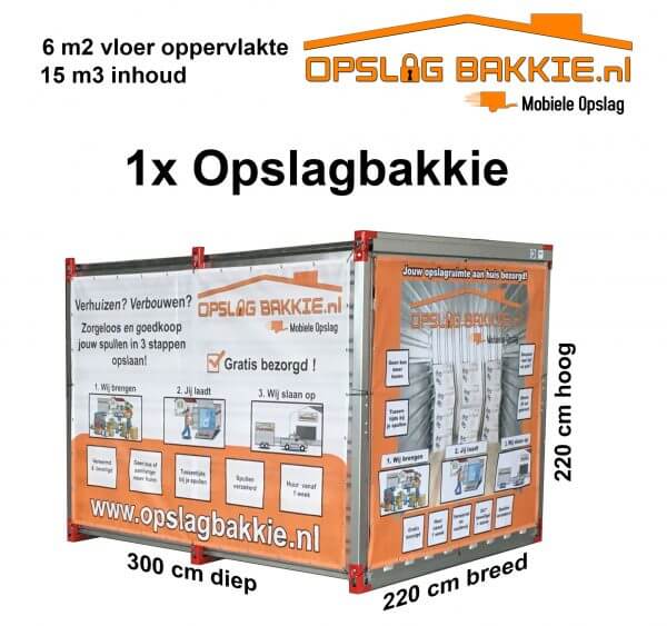 1x opslagcontainer