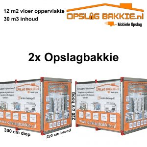 2x opslagcontainer