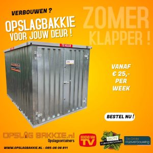 1x Opslagbakkie voor de deur