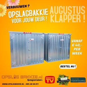 2x Opslagbakkie voor de deur