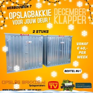 2x Opslagbakkie voor de deur