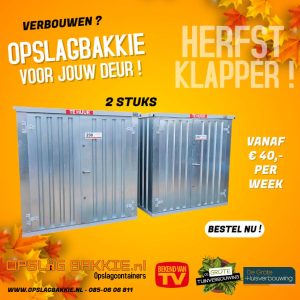 2x Opslagbakkie voor de deur