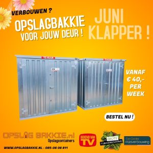 2x Opslagbakkie voor de deur