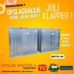 2x Opslagbakkie voor de deur