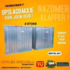 2x Opslagbakkie voor de deur