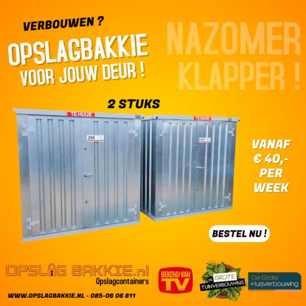 2x Opslagbakkie voor de deur