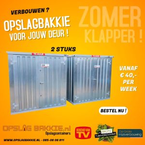 2x Opslagbakkie voor de deur