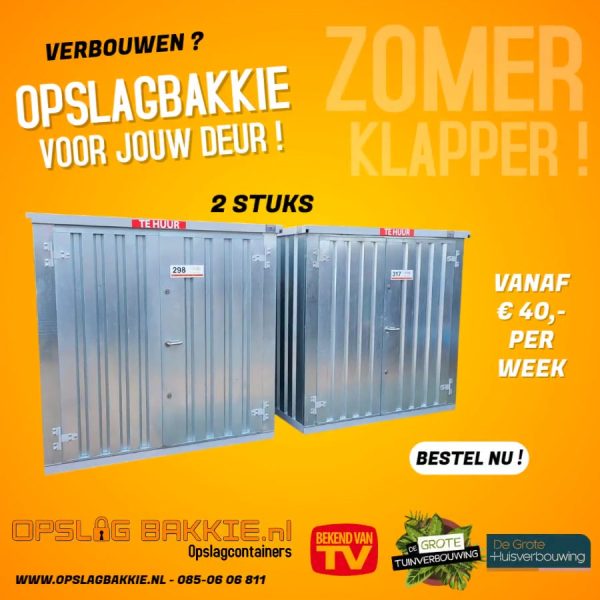 2x Opslagbakkie voor de deur