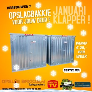 2x Opslagbakkie voor de deur